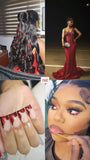 Sexy Mermaid One Shoulder Burgundy Sequin Formal Gown 23rd Birthday Dress Prom Dresses Black Girl 20th Birthday Outfits HZ1121