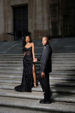 Classy Mermaid Sweetheart Black Sequin Beads Long Prom Dresses Slit Party Dress Black Girl Outfits Graduation Dresses HZ1121