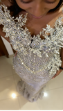 Vintage Mermaid Sweetheart Beads Sequin Sleeveless Long Prom Dresses Party Dress Black Girl Birthday Outfits Graduation Dresses HZ1121