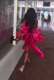 Elegant Ball Gown Strapless Black Girl Summer Birthday Dresses For Teens Pink Hoco Dress Mini 18th Birthday Outfit Cocktail Dresses HZ1121