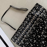 Pretty A line Spaghetti Straps Black Silver Beads Summer 16th Birthday Dresses For Teens Hoco Dress Mini 18th Gold Birthday Outfit Cocktail Dresses For Women HZ1121