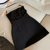 Pretty A line Spaghetti Straps Black Silver Beads Summer 16th Birthday Dresses For Teens Hoco Dress Mini 18th Gold Birthday Outfit Cocktail Dresses For Women HZ1121