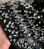 Pretty A line Spaghetti Straps Black Silver Beads Summer 16th Birthday Dresses For Teens Hoco Dress Mini 18th Gold Birthday Outfit Cocktail Dresses For Women HZ1121