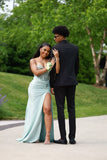 Classy Mermaid Strapless Split Long Prom Gown Summer Wedding Guest Dress Bridal Guest Dresses Wedding Outfits For Guest With Slit HZ1121