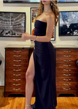Classy Mermaid Royal Blue Slit Long Prom Dresses Formal Gown Summer Wedding Guest Dress Wedding Outfits For Guest HZ1121