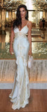 Classy Mermaid Spaghetti Straps Long Prom Gown Summer Wedding Guest Dress Bridal Guest Dresses Wedding Outfits For Guest HZ1121