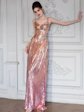 Modest A line Straps Pink Sequin Formal Gown 20th Birthday Dress Prom Dresses 18th Birthday Outfits HZ1121