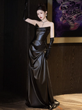 Modest Mermaid Sweetheart Black Formal Gown 20th Birthday Dress Prom Dresses 18th Birthday Outfits HZ1121