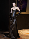 Modest Mermaid Sweetheart Black Formal Gown 20th Birthday Dress Prom Dresses 18th Birthday Outfits HZ1121