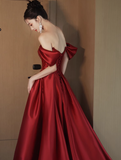 Classy Mermaid Off The Shoulder Red Sequin Long Prom Dresses Formal Gown Summer Wedding Guest Dresses Wedding Guest Outfit HZ1121