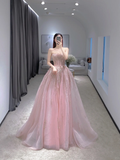 Pretty Ball Gown Sweetheart Tulle Pink Long Quinceanera Dress Formal Gowns Vestido De 15 Anos Sweet 16 Dress HZ1121