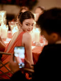 Classy Sheath Strapless Red Long Prom Gown Summer Wedding Guest Dress Bridal Guest Dresses Wedding Outfits For Guest With Cape HZ1121