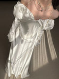 Vintage Wedding Dress Sheath Off The Shoulder Long Sleeves White Summer Beach Long Sleeves Wedding Dresses Bridal Gowns HZ1121