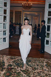Elegant A line Sweetheart White Chiffon Long Prom Dresses Party Dress Summer 20th Birthday Outfits Birthday Dresses HZ1121