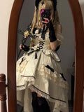 Vintage Ball Gown Off The Shoulder Lace Summer 18th Birthday Dress With Sleeves Lolita Dresses Birthday Outfits HZ1121