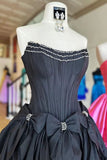 Cute Strapless A-Line Beaded Mini Homecoming Dresses 18th Birthday Dresses Hoco Dress 21st Birthday Outfit Cocktail Dresses HZ1121