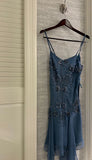 Vintage A line Spaghetti Straps Navy Blue Chiffon Formal 8th Grade Homecoming Dress Summer Middle School Hoco Dresses Birthday Outfits HZ1121