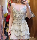 Vintage A Line Spaghetti Straps Chiffon Formal 8th Grade Homecoming Dresses Summer Middle School Hoco Dress 18th Birthday Outfits HZ1121
