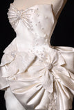 Simple Wedding Dress Sheath Strapless Summer Short Wedding Dresses Bride Dress Bridal Gowns With Bow HZ1121
