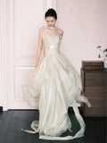 Modest A line Strapless Formal Prom Gown Summer Wedding Guest Dress Bridal Guest Dresses Wedding Outfits For Guest HZ1121