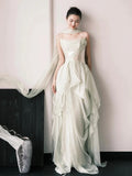 Sexy A line Strapless Light Mint Green Chiffon Sleeveless Prom Dresses Party Dress Summer Birthday Outfits Birthday Dresses HZ1121