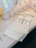Pretty Sheath Halter White Sequin Summer 16th Birthday Dresses For Teens Hoco Dress Mini 18th Birthday Outfit Cocktail Dresses For Women HZ1121
