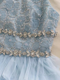 Pretty A line Scoop Light Sky Blue Summer 16th Birthday Dresses For Teens Hoco Dress Mini 18th Birthday Outfit Cocktail Dresses For Women HZ1121