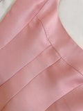 Vintage A line Square Neck Pink Long Evening Party Gowns Evening Formal Dresses Prom Dress HZ1121