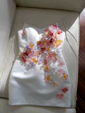 Pretty Sheath Spaghetti Straps White Summer 16th Birthday Dresses For Teens Hoco Dress Mini 18th Birthday Outfit Cocktail Dresses For Women HZ1121