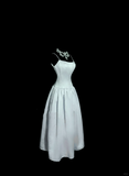 Vintage A Line Spaghetti Straps Light Sky Blue Satin Prom Dresses Party Dress Summer 22th Birthday Outfits 18th Birthday Dresses HZ1121