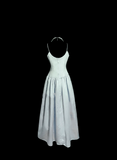 Vintage A Line Spaghetti Straps Light Sky Blue Satin Prom Dresses Party Dress Summer 22th Birthday Outfits 18th Birthday Dresses HZ1121