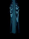 Vintage Mermaid Halter Sleeveless Satin Petite Mother Of Bride Dress Party Gown Floor Length For Summer Women Wedding HZ1121