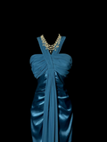 Vintage Mermaid Halter Sleeveless Satin Petite Mother Of Bride Dress Party Gown Floor Length For Summer Women Wedding HZ1121