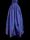 Classy Ball Gown Strapless Grape Taffeta Long Prom Dresses Party Dress Birthday Outfits Graduation Dresses HZ1121