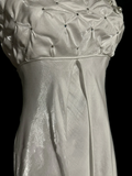 Vintage Mermaid Spaghetti Straps White Satin Long Prom Dresses Party Dress Birthday Outfits Graduation Dresses HZ1121
