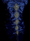Vintage High Low Spaghetti Straps Royal Blue Satin Long Prom Dresses Party Dress 20th Birthday Outfits Graduation Dresses HZ1121