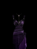 Pretty Sheath Sweetheart Grape Party Dresses Formal Summer Wedding Guest Dresses Wedding Guest Outfits HZ1121