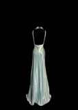 Vintage Sheath Straps Light Sky Blue 90s Long Prom Dresses Party Dress 20th Birthday Outfits Graduation Dresses HZ1121