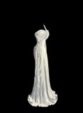 Vintage Mermaid One Shoulder Satin 90s Long Prom Dresses Party Dress 30th Birthday Outfits Graduation Dresses HZ1121