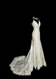 Vintage Bridal Dress Mermaid Spaghetti Straps Lace Long Wedding Dress Retro Wedding Dresses Modest Wedding Gowns HZ1121