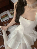 Pretty A line Square White Summer 16th Birthday Dresses For Teens Hoco Dress Mini 18th Birthday Outfit Cocktail Dresses For Women HZ1121