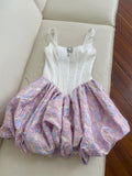 Pretty Ball Gown Square Neck Floral Summer 16th Birthday Dresses For Teens Hoco Dress Mini 18th Birthday Outfit Cocktail Dresses For Women HZ1121