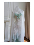 Elegant Mermaid Spaghetti Straps Sleeveless Chiffon Long Evening Party Gowns Evening Formal Dresses Prom Dress HZ1121