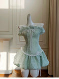Pretty Ball Gown Strapless Mint Green Summer 16th Birthday Dresses For Teens Hoco Dress Mini 18th Birthday Outfit Cocktail Dresses For Women HZ1121