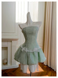 Pretty Ball Gown Strapless Mint Green Summer 16th Birthday Dresses For Teens Hoco Dress Mini 18th Birthday Outfit Cocktail Dresses For Women HZ1121