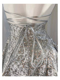 Pretty A line Halter Silver Sequin Summer 16th Birthday Dresses For Teens Hoco Dress Mini 18th Birthday Outfit Cocktail Dresses For Women HZ1121