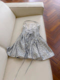 Pretty A line Halter Silver Sequin Summer 16th Birthday Dresses For Teens Hoco Dress Mini 18th Birthday Outfit Cocktail Dresses For Women HZ1121