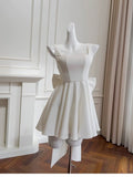 Pretty Ball Gown Square Neck White Summer 16th Birthday Dresses For Teens Hoco Dress Mini 18th Birthday Outfit Cocktail Dresses For Women HZ1121