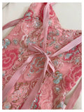 Pretty Sheath Spaghetti Straps Pink Sequin Summer 16th Birthday Dresses For Teens Hoco Dress Mini 18th Birthday Outfit Cocktail Dresses For Women HZ1121