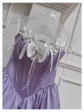 Trendy Ball Gown Sweetheart Lilac Satin Sleeveless Formal Short 8th Grade Homecoming Dress Summer Middle School Hoco Dresses Cocktail Dress Birthday Outfits HZ1121